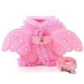 AkoaDa Pearl Angel Princess Pet Chest StrapTraction Rope Pet Supplies with Pearl Angel Traction for Dog Cat S-XL(Pink-M)