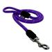 Pawtitas Training Dog Leash Durable Small Rope Reflective Dog Leash 6 ft Paracord Lead Strong and Comfortable - Purple Dog Leash