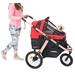 HPZ Rover Ruv Performance Jogging Sports Stroller For Small Medium Dogs Cats And Pets (Racing Red)