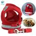 Deago No Pull Dog Pet Harness Reflective Adjustable No Choke Easy Control With Leash for Small Dog Cat Pet Outdoor Walking Travel (Red XS)