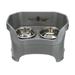 Neater Pets Neater Feeder Deluxe Mess-Proof Elevated Food & Water Bowls for Large Dogs Gunmetal