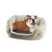 Canine Creations Arlee Cozy Oval Round Cuddler Dog Bed - Memory Foam - Chew Resistant - Medium Large (choose your color)