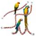 Bird Perch Stand Bird Rope Perch Bird Toys for Parakeets Cockatiels Conures Macaws Lovebirds Finches