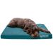 FurHaven Pet Products Indoor/Outdoor Oxford Orthopedic Deluxe Mattress Pet Bed for Dogs & Cats - Deep Lagoon Large