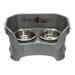 Neater Pets Neater Feeder Deluxe Mess-Proof Elevated Food & Water Bowls for Medium Dogs Gunmetal