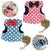 Gustave Cat/ Dog Adjustable Harness Vest with Lead Leash Set Cute Bowtie Cat Jackets and Detachable Leash Hareness Cat Vest for Kitten Puppy and Small Dogs (Pink L)