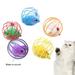 Shulemin 1Pcs Plush Mouse in Cage Squeaky Ball Cat Kitten Interactive Toy Pet Supply Random Color