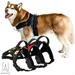 Gustave No Pull Dog Harness for Large Dog Adjustable Pet Vest Harness with belt buckle for Outdoor Walking (Blakc M)