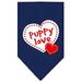 Mirage Pet Products Puppy Love Screen Print Bandana Small Navy Blue
