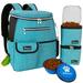 PetAmi Dog Travel Bag Backpack Airline Approved Dog Bags for Traveling Puppy Diaper Bag Supplies Pet Camping Essentials Hiking Accessories Dog Mom Gift Food Container Collapsible Bowls Teal Blue