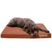 FurHaven Pet Products Indoor/Outdoor Oxford Orthopedic Deluxe Mattress Pet Bed for Dogs & Cats - Chestnut Large