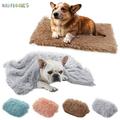 BadPiggies Dog Fluffy Faux Fur Blanket Reversible Plush Cat Sleep Mat for Pet Bed Couch Sofa Car (S Gray)