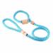 Alvalley Rope Dog Leashes with Stopper - Slip Leads - Soft Braided No-Pull Gentle Leash - Adjustable for Small Medium Large Extra Large Dogs (Turquoise 6 ft or 183 cms Long 1/2 in or 13 mm Thick)