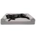 FurHaven Pet Products Quilted Full Support Orthopedic Sofa Pet Bed for Dogs & Cats - Silver Gray Jumbo Plus