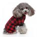 100% Cotton Buffalo Plaid Dog Clothes Puppy Pajamas Pet Apparel Cat Onesies Jammies Doggie Jumpsuits Pet Pajamas for Dogs Red Plaid Sweaters Soft Clothes
