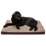 FurHaven Pet Products Two-Tone Faux Fur & Suede Deluxe Cooling Gel Memory Foam Pet Bed for Dogs and Cats - Espresso Large