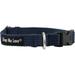 Cotton Web Adjustable Dog Collar 4 Sizes Blue (Small: Neck 11.5 -15.5 ; Width 1/2 )