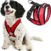 Gooby Comfort X Head-In Harness - Red Large - Breathable Lightweight Wrinkle Free Mesh Harness with Patented Choke-Free X Frame for Small Dog and Medium Dog Indoor and Outdoor use