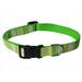Sassy Dog Wear STRIPE-GREEN-MULTI4-C Multi Stripe Dog Collar- Green - Large