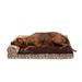 FurHaven Pet Products Southwest Kilim Cooling Gel Top Deluxe Chaise Lounge Pet Bed for Dogs & Cats - Desert Brown Large