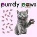 6 Month Supply - Purrdy Paws Pink Glitter Soft Nail Caps for Small Cats Claws - Extra Adhesives
