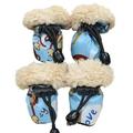 Ardorlove Pet Winter Rain Boots Set With Fleece Liner Cartoon Waterproof Anti Slip Shoes