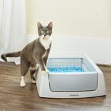 PetSafe ScoopFree Crystal Classic Self-Cleaning Cat Litter Box Unbeatable Odor Control Gray