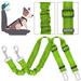 Deago 2 Pcs Dog Cat Safety Car Seat Belt Strap Restraint Adjustable Nylon Dog Leashes Vehicle Seatbelts Leashes (Green)