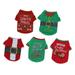 Small Pet Dogs Christmas Costumes Cute Snowman Snowflake Xmas Pet Clothes for Dog Soft Suit Shirts
