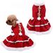 Clearance Sale!!!Pet Dog Clothes Dress Autumn Winter Warm Clothes Dog Girls Costume Puppy Warm Fleece Skirt