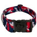 Country Brook PetzÂ® 1 1/2 inch Deluxe Navy Blue and Red Camo Dog Collar Limited Edition Large