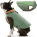 Gooby Sports Dog Vest - Green X-Small - Fleece Lined Dog Jacket Coat with D Ring Leash - Reflective Vest Small Dog Sweater Hook and Loop Closure - Dog Clothes for Small Dogs Indoor and Outdoor Use