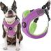 Gooby Escape Free Memory Foam Harness - Purple Medium - Escape Free Step-In Harness with Memory Foam for Small Dogs and Medium Dogs Indoor and Outdoor use