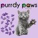 6 Month Supply - Purrdy Paws Purple Holo Glitter Soft Nail Caps for Small Cats Claws - Extra Adhesives