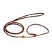 Alvalley Braided Leather Dog Leashes with Stopper - Pet Slip Leads for Dogs - Soft Gentle Leash - Adjustable for Small Medium Large & Extra Large Dogs (Brown and Tan 6ft Long 1/8in Thick)