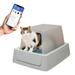 PetSafe ScoopFree Crystal Smart Front-Entry Self-Cleaning Cat Litter Box Phone App Connected Gray