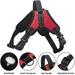 Adjustable Soft Dog Harness Mesh Padded Vest Neoprene Puppy Outdoor Pet Harnesses for Large Medium Small Dogs Puppies(Red/XL)