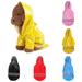 Yesbay Pet Dog Puppy Hooded Raincoat Waterproof Jacket Outdoor Costume Apparel Jumpsuit Yellow