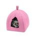 FurHaven Pet Products Fleece Tent Hooded Pet Bed for Cats & Small Dogs - Cotton Candy Pink