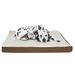 Orthopedic Sherpa Top Pet Bed with Memory Foam and Removeble Cover 44x35x4.75 Brown by PETMAKER