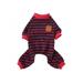 Christmas Cat Dog Pajamas Soft Cotton Stripe Small Pet Clothes Puppy Apparel Jumpsuit Homewear Costume