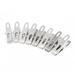 8 Pcs Household Metal Nonslip Multipurpose Clothing Clothespins Clips - Silver Tone