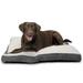 FurHaven Pet Products Faux Sheepskin & Suede Deluxe Pillow Pet Bed for Dogs & Cats - Gray Large