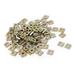 M4x7x2mm Yellow Zinc Plated Square Machine Screw Nuts Fastener 100pcs - Brass Tone