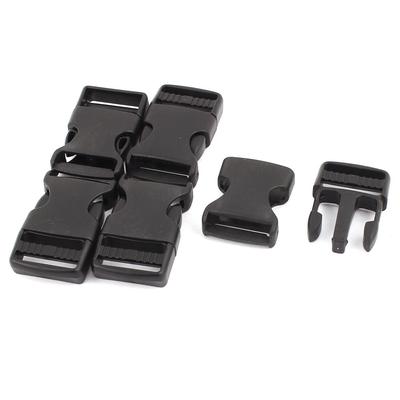 5pcs Packbag Side Quick Release Buckle for 2.5cm Width Strap Band - Black