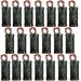 TrendBox Pack of 20pcs For 2xAAA Battery 3V LR03 Black Plastic Storage Case Holder Clip Type with 6 Two Wire 22AWG Spring Lead Flat Tip Container DIY