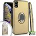 GSA Metallic Hybrid Case with Ring Stand For iPhone XS Max (6.5 ) - Gold