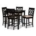 Arden Modern and Contemporary Upholstered 5-Piece Wood Pub Set