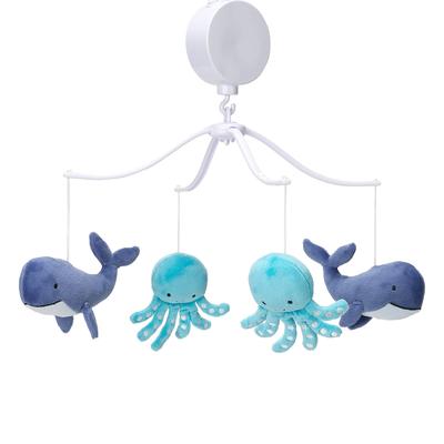 Bedtime Originals Whales Tale Blue Whale/Octopus Musical Baby Crib Mobile Toy