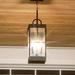 Luxury Ultilitarian Outdoor Pendant Light, 18.5"H x 8.25"W, with Tudor Style, Urban Bronze, by Urban Ambiance